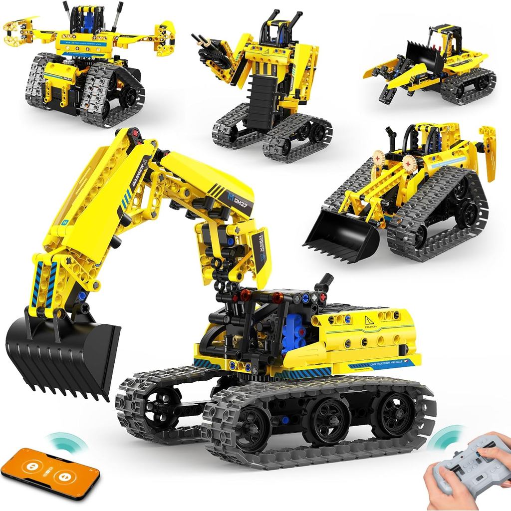 LECPOP Đồ chơi xây dựng 5 trong 1 Bộ Robot STEM, Bộ dụng cụ lắp ráp Robot RC 430 khối, Bộ dụng cụ kh