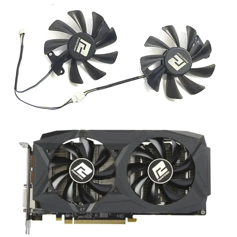 Dành Cho Dylan Hengjin Rồng Đỏ Radeon RX580 RX480 RX470 card Đồ Họa 4 Chân 85MM RX580 GPU Quạt Thích