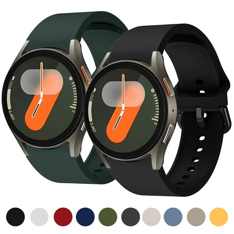 Dây đeo silicon mới cho Samsung Galaxy Watch 7 44mm / 5pro 45mm Dây đeo đồng hồ cho Galaxy Watch 7 6