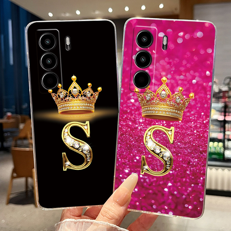 Vỏ Cho Itel Power 70 Ốp lưng Silicon Trong Suốt Thời Trang Vương Miện Chữ Mềm TPU Ốp Lưng Cho Itel P