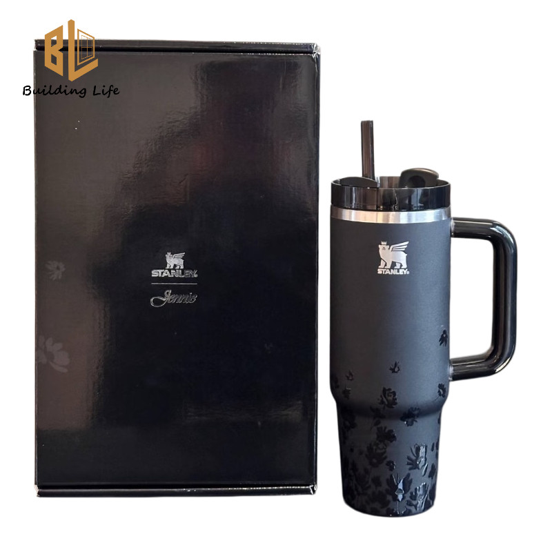 [Hộp quà tặng] Stanley & Jennie 40oz Quencher H2.0 bình nước giữ nhiệt inox kèm nắp ống hút & túi
