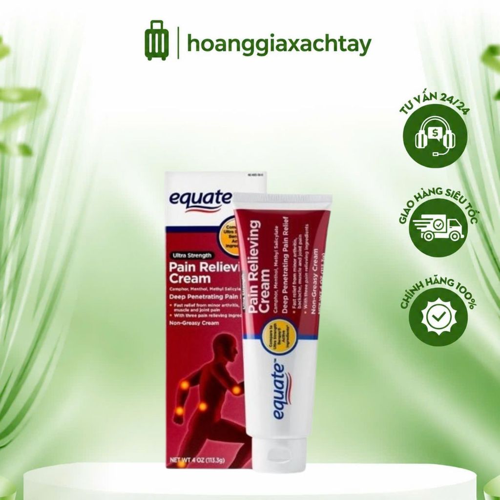 [HOẢ TỐC HCM] Dầu nóng xoa bóp equate pain relief cream 113Gr