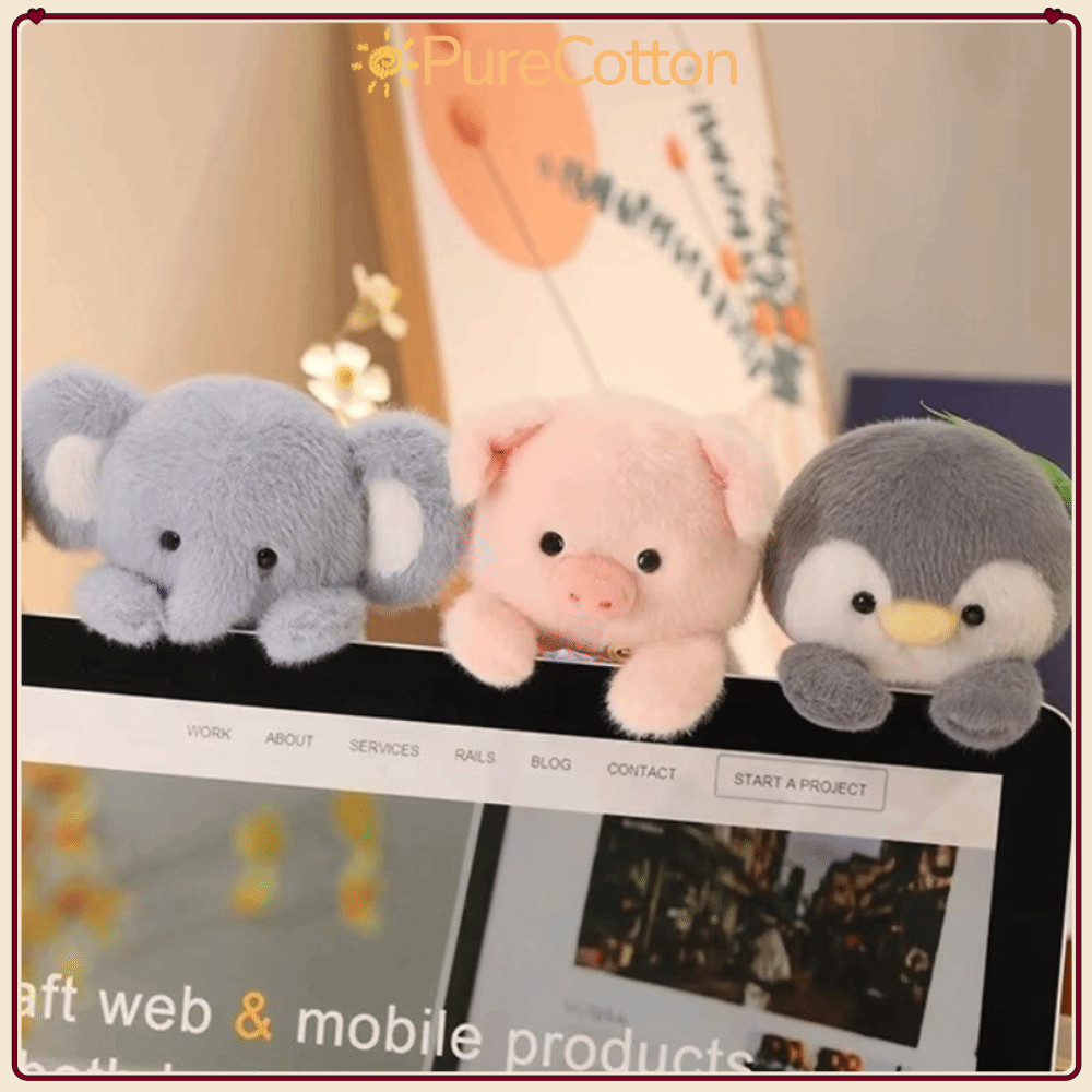 PURECOTTON0 Búp Bê Đồng Hành Sang Trọng, Gối Thú Nhồi Bông Gấu Voi, Kawaii Sang Trọng Siêu Mềm 15cm 