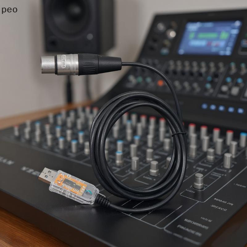[PEO] Bộ chuyển đổi giao diện USB sang DMX QLC DMX512puter Bộ điều khiển chiếu sáng sân khấu PC Bộ đ