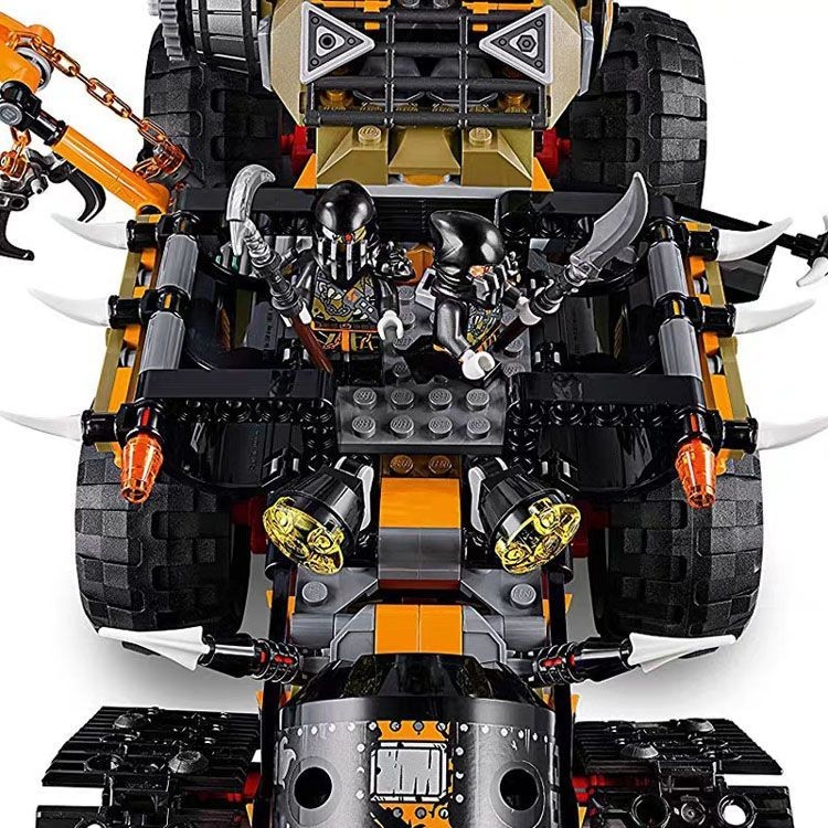 Tương thích Lego Phantom Ninja Heavy Duty Dragon Catcher Truck Chariot 70654 Archaeopteryx Khối xây 