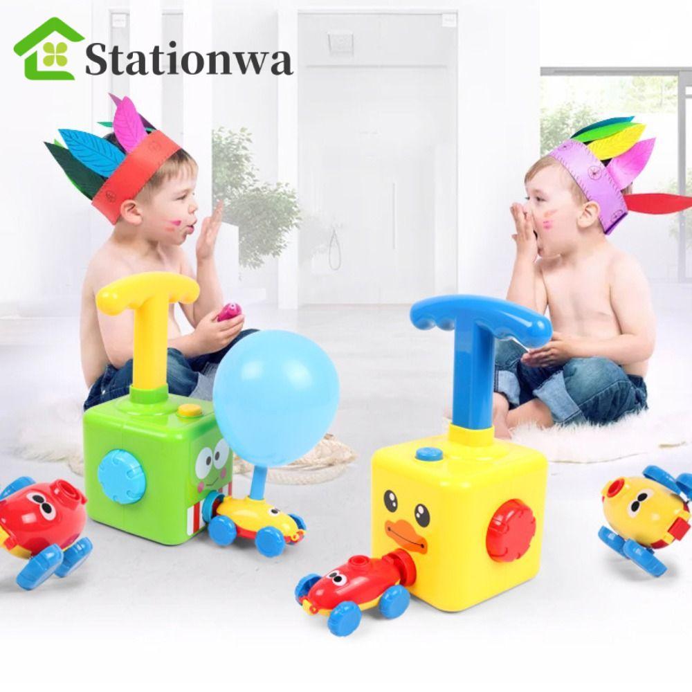 Stationwa STATIONWA Rocket Balloon Launch Tower Toy, Duck Style Launch Tower Balloon Powered Car, Bl