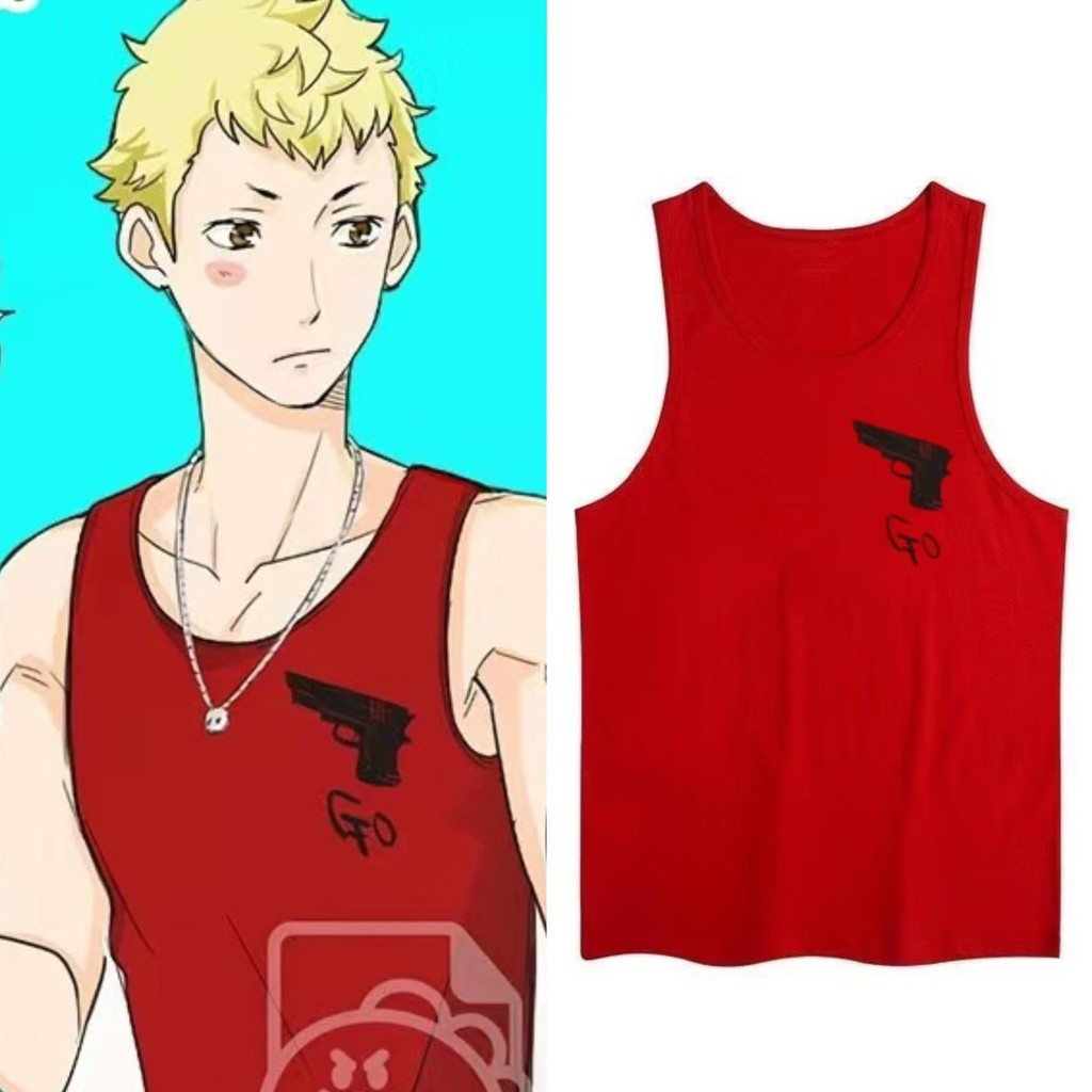 Bộ cosplay Persona 5 Ryuji Sakamoto - Áovest đỏ không tay và quần áo kèm theo