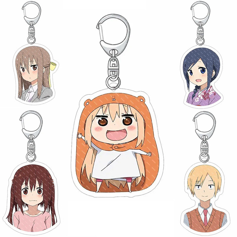 Anime Dried Fish Girl R Keychain Tujianmai Daping Jingangye Character Umaru Daisuke Kira Key Chain B