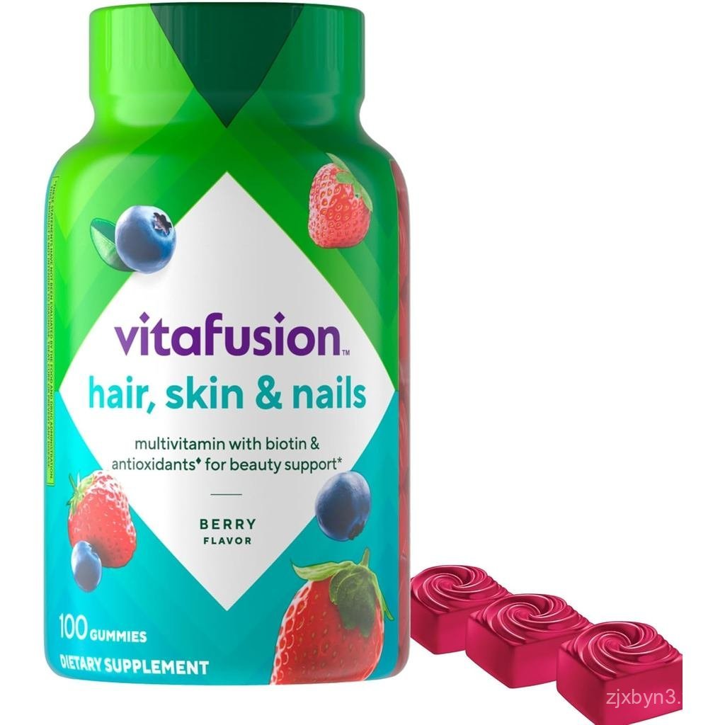 Vitafusion Gorgeous Hair, Skin Nails Vitamin Gummy tổng hợp Vitamin, cộng với Biotin và vitamin chốn