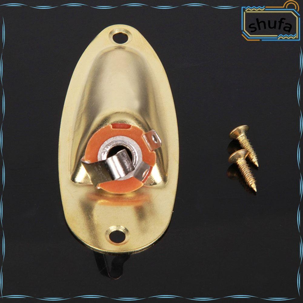 Đĩa Jack Guitar SHUFA, 6.35mm 1 / 4 "Thuyền Hình Guitar Jack Đầu Vào, Jack Kim Loại Ổ Cắm Đàn Guitar