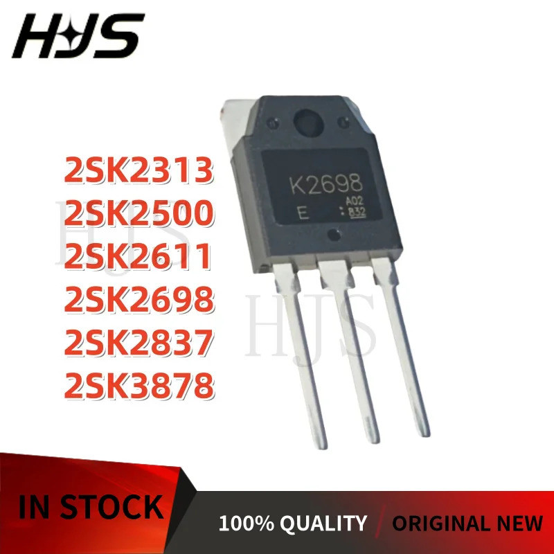 5 CÁI 2SK2611 2SK2313 2SK3878 2SK2837 2SK2698 2SK2500 K2611 K2313 K3878 K2837 K2698 K2500 TO-3P Còn 