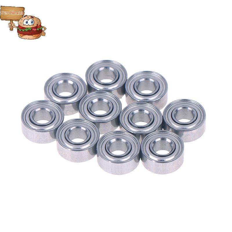 Mặt trời 10 chiếc 683ZZ 3 * 7 * 3 Mm Vòng bi thu nhỏ Thép Chrome 683 ZZ 2Z 683Z Lỗ khoan bên trong 3