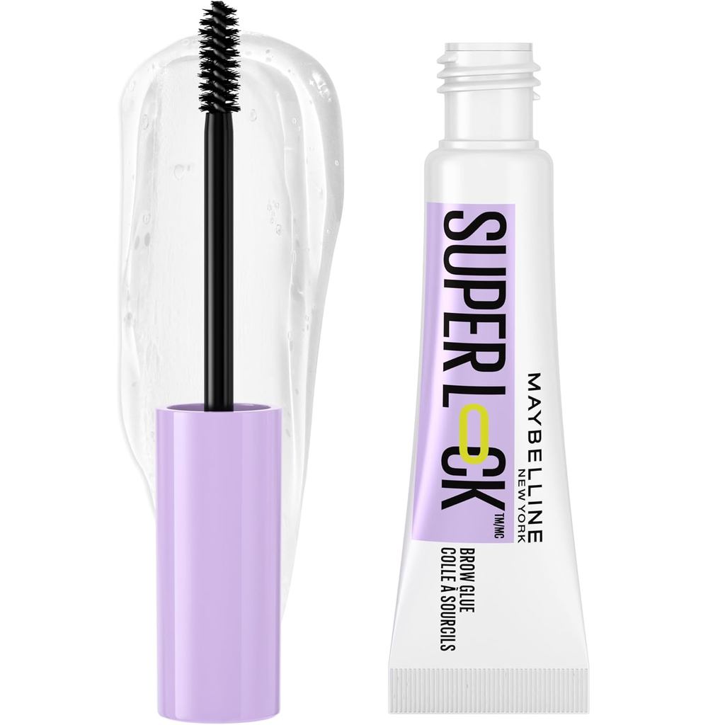 Gel lông mày SuperLock, Gel lông mày nhẹ, Tạo kiểu lâu trôi trong tối đa 24 giờ, Màu trong suốt, 1 g