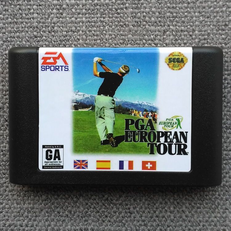 [Thẻ trò chơi Little Overlord] Sega MD < PGA Golf European Tour > GENESIS PGA Straw Tour