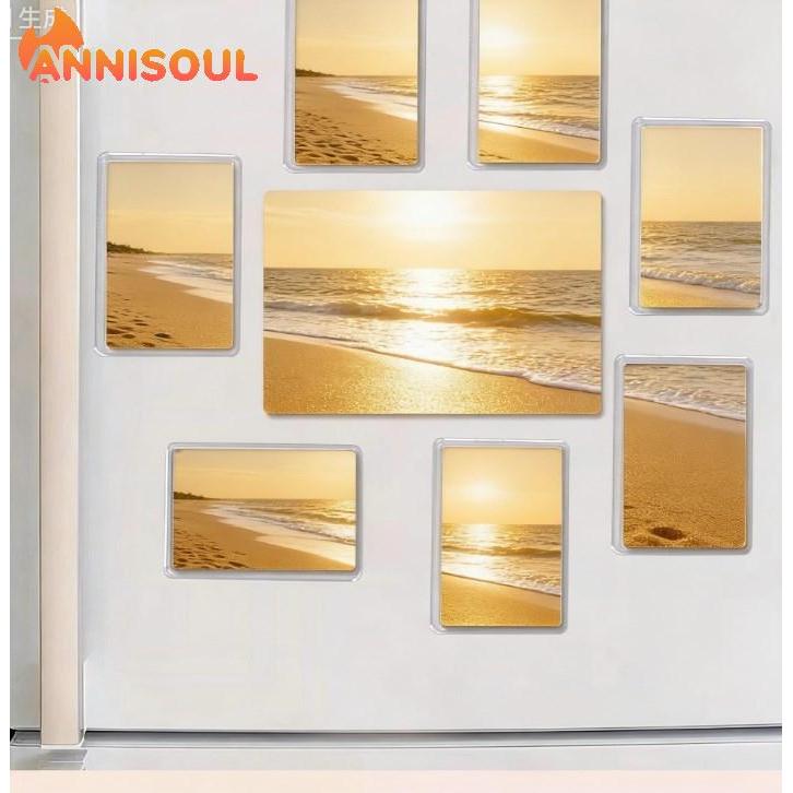[NISO]White Transparent Acrylic Photo Frame for 4x6 and 5x7 Inch with Magnetic Backing