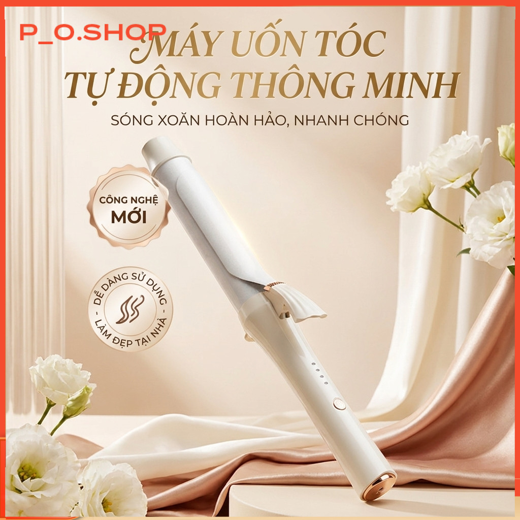 【🔥Rẻ】Máy Uốn Tóc Xoăn Sóng Nước 32mm Chất Liệu Gốm Sứ Cao Cấp,ion âm chăm sóc tóc dễ sử dụng