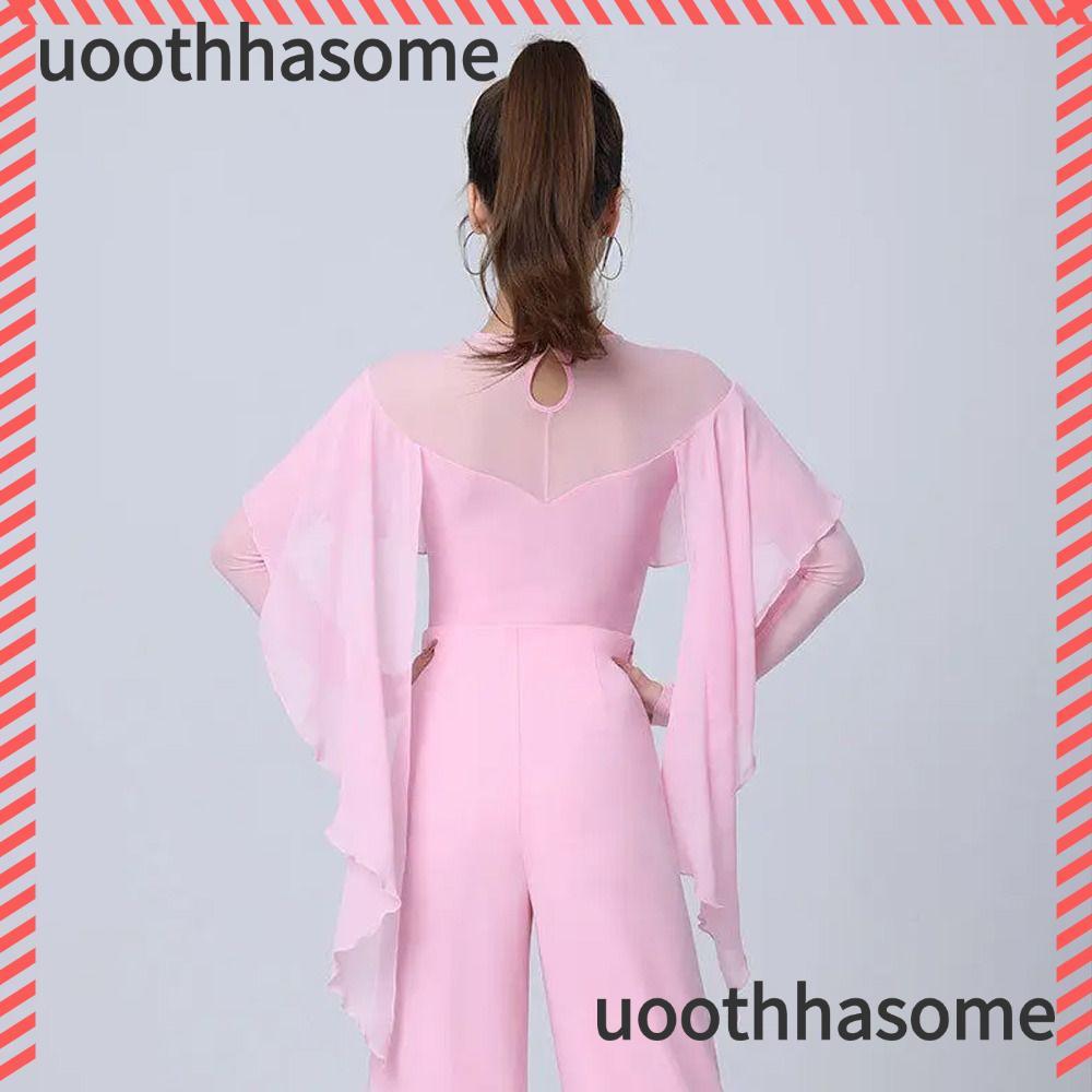 Áo khiêu vũ Latin UOOTHASHASOME, Váy dạ hội Falbala Váy khiêu vũ hiệu suất, Váy biểu diễn thời trang