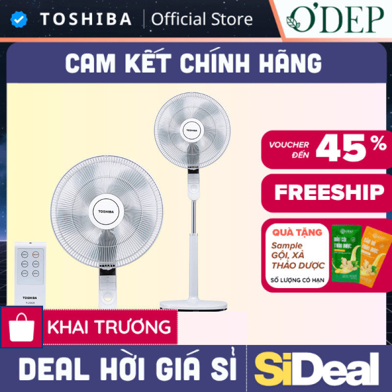 Quạt đứng Toshiba F-LSA20VN - Hàng chính hãng, bảo hành 12 - SIDEAL SIL