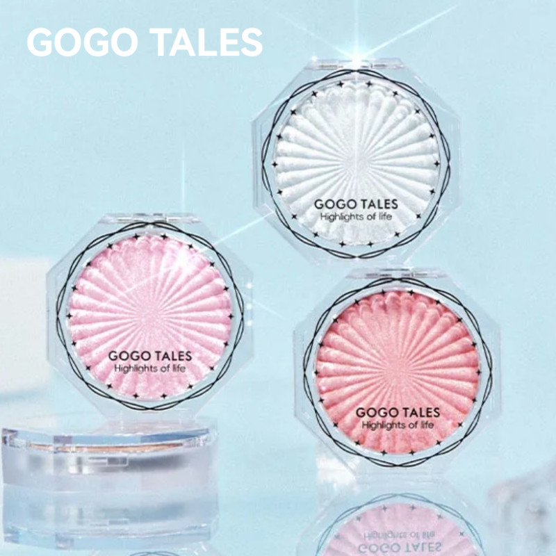 GOGO TALES Phấn Bắt Sáng Kem Khoai Tây Đất Phấn Bắt Sáng Kem Bảng Phấn Má Hồng Làm Sáng Da Mặt Lung 