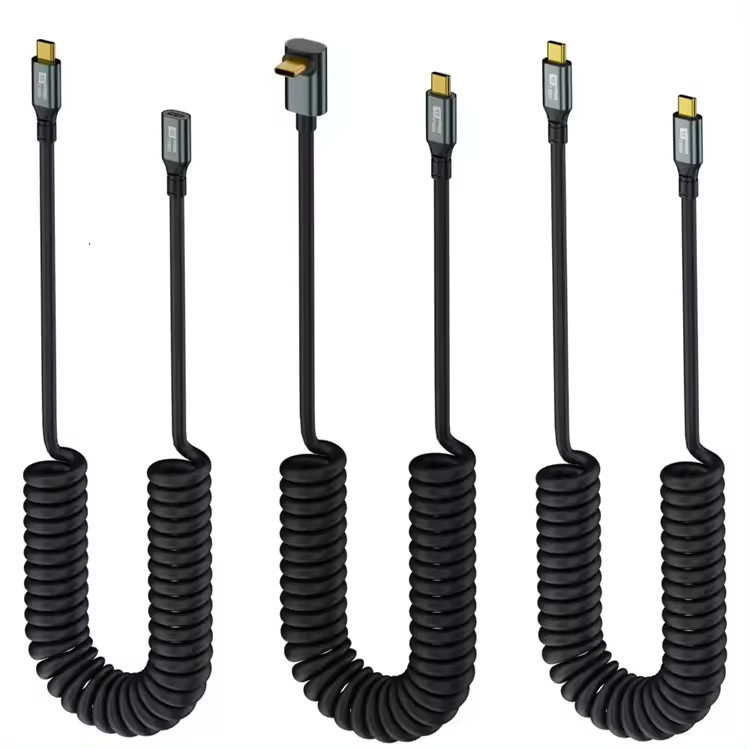 [ 20Gbps ] Dây Cáp Lò Xo Sạc Nhanh PD 100W USB Type C 3.2 20Gbps 8K 60Hz 4K 120hz OTG Thunderbolt 3 