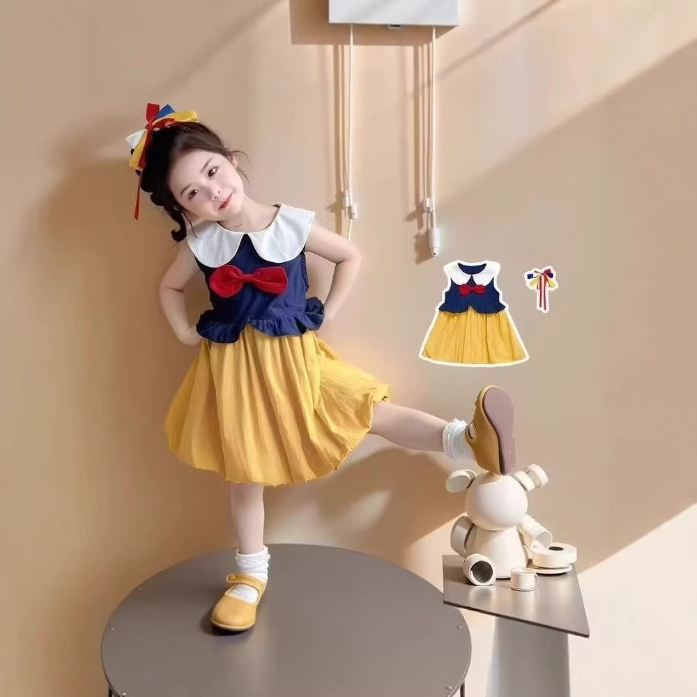 Váy Lolita, váy bé gái JK, váy sinh nhật trẻ em, váy chắp vá hoạt hình cho trẻ em Bạch Tuyết
