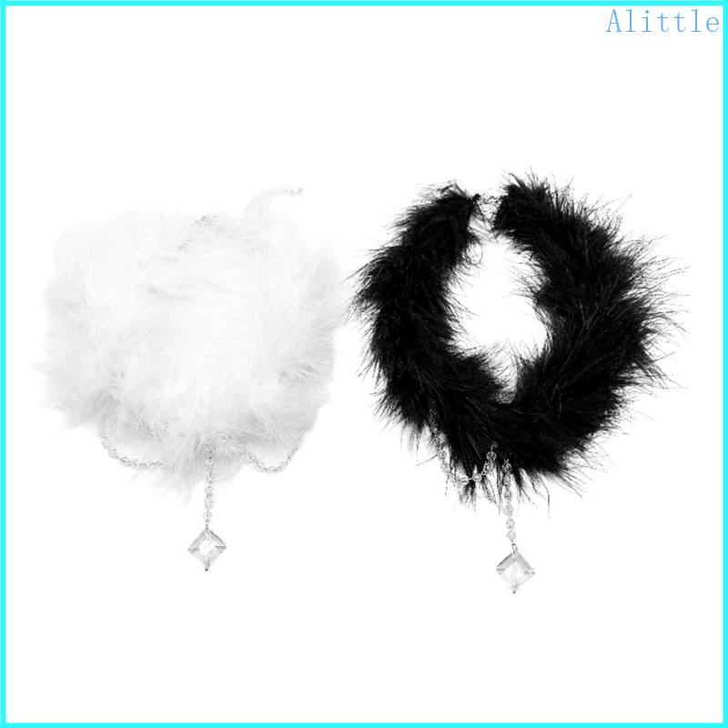 Alia Feather Chocker Halloween Tiệc Giáng Sinh Phụ Kiện Cho Nữ Bé Gái