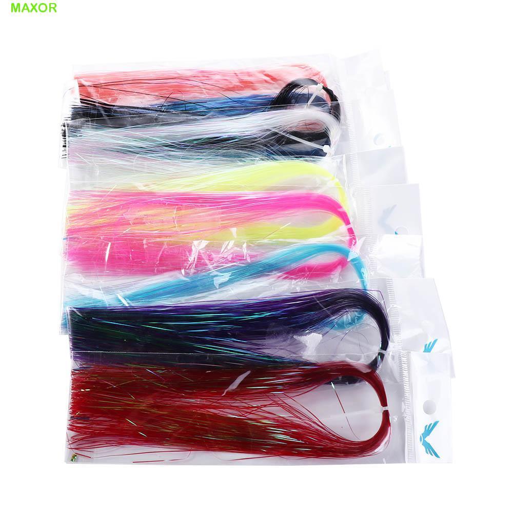 MAXOR Fly Tying Tinsel Shining Tinsel Streamer Phụ kiện DIY Flash Jig Hook Streamer