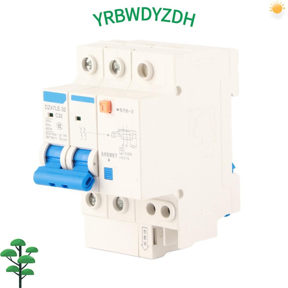 CRBWDK Bộ ngắt mạch dòng điện dư, 2P 32A 230V 30mA RCCB, Thu nhỏ DZ47LE-32 230V RCCB Phát hiện dòng 
