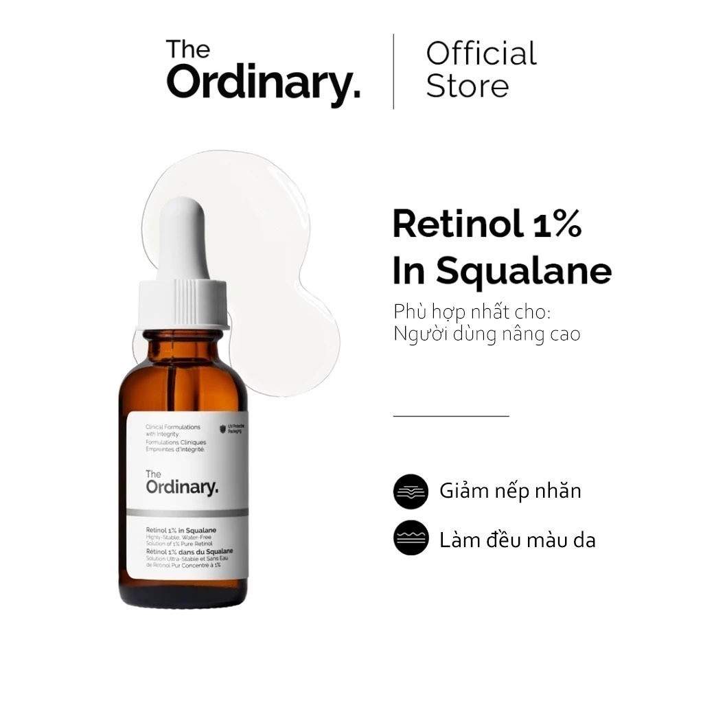 The Ordinary Serum Retinol 1% In Squalane Chống Lão Hóa Làm Giảm Nếp Nhăn Hiệu Quả 30ML