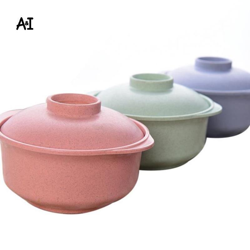 AI Bát Mì Ăn Liền Có Nắp Súp Bát Cơm Nóng Phong Cách Nhật Bản Học Sinh Hộp Đựng Thực Phẩm Khỏe Mạnh 