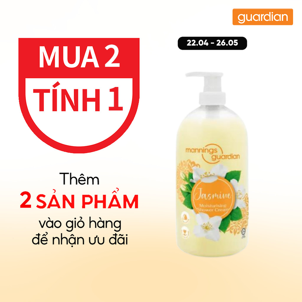 Sữa Tắm Dưỡng Ẩm Mannings Guardian Moisturising Shower Cream 1L | Guardian Việt Nam