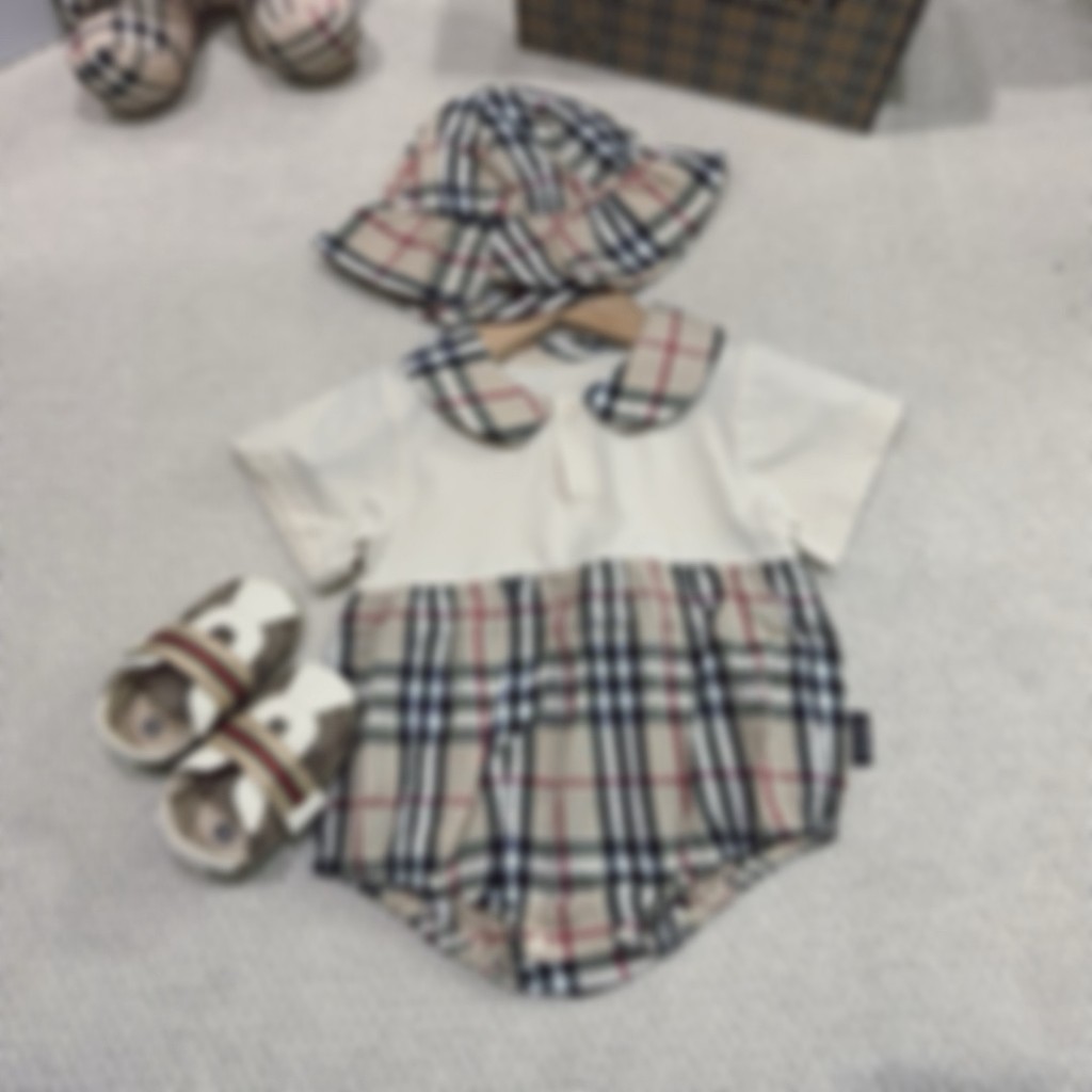 EO5U Bur#* New Summer Dress for Girls, British Style Doll Collar Plaid Dress, Baby Girl Princess Dre