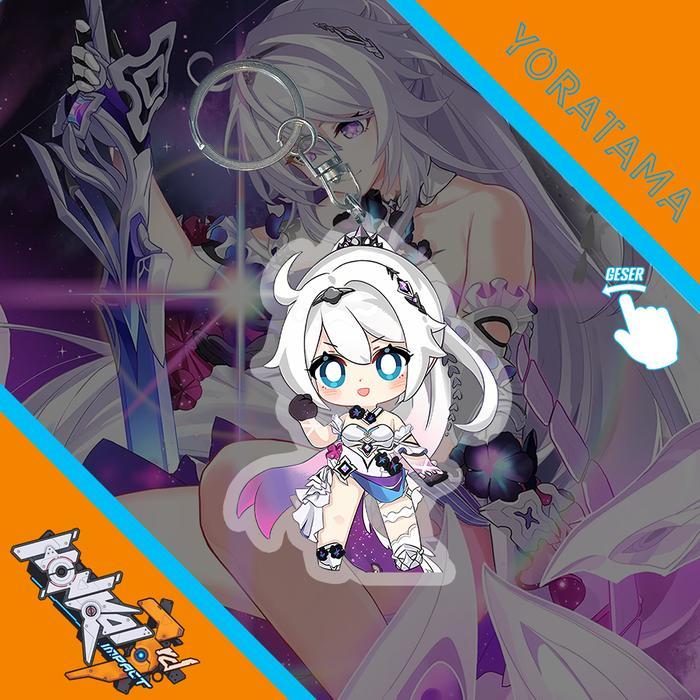 Gantungan Kunci Honkai Impact HI3 Elysia Kiana Bronya, Keychain Anime Lucu - HoFi