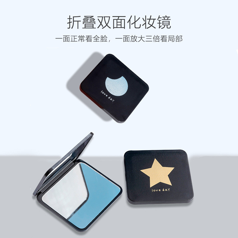gương lược gương mini Gương Nhỏ Di Động Dễ Thương Mini Gương Trang Điểm Hai Mặt Di Động Gương Trang 