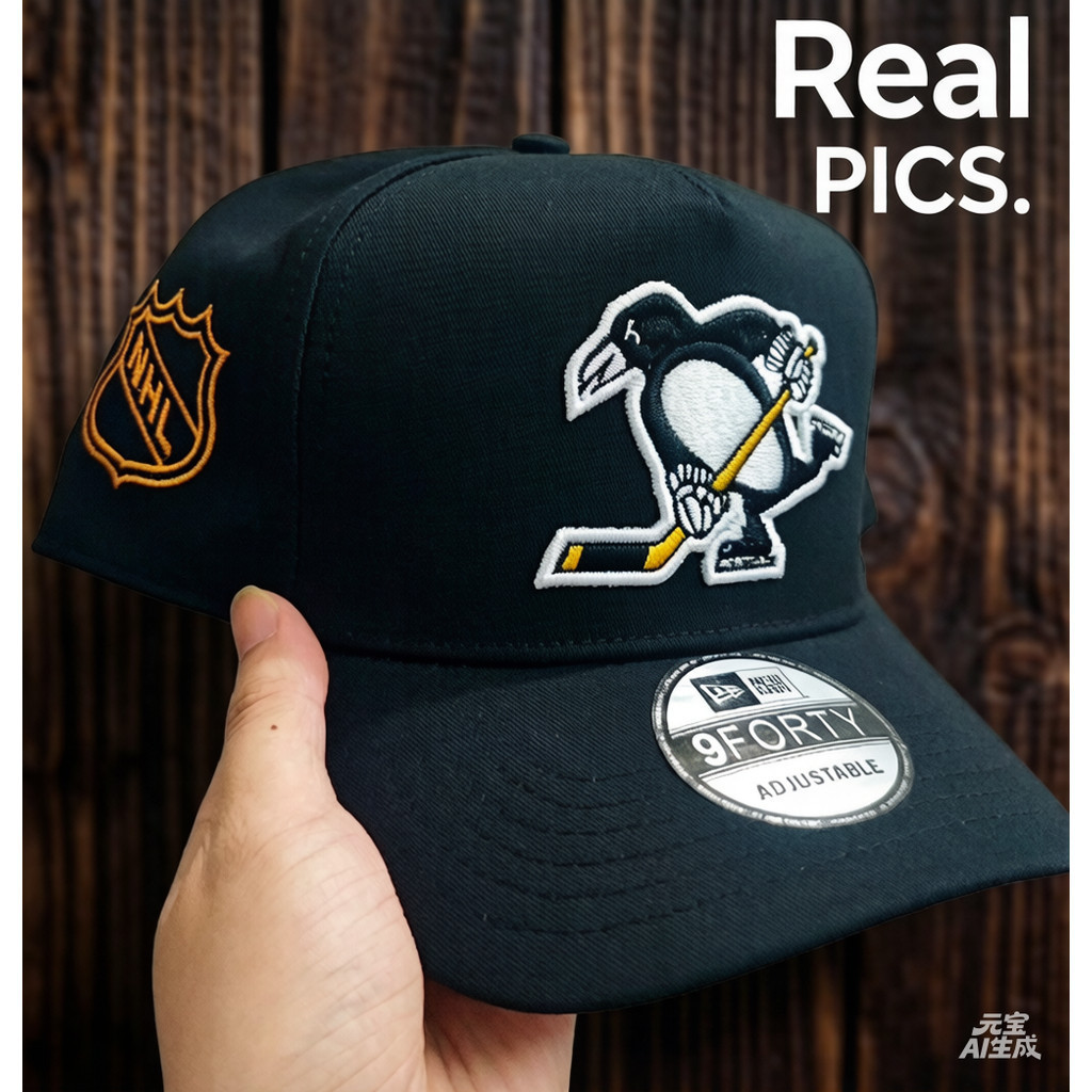 Mới ERA 9Forty Snapback Cap Pittsburgh Penguins - Nhiều Màu Sắc Thêu Logo, Phù Hợp Cho Nam Và Nữ
