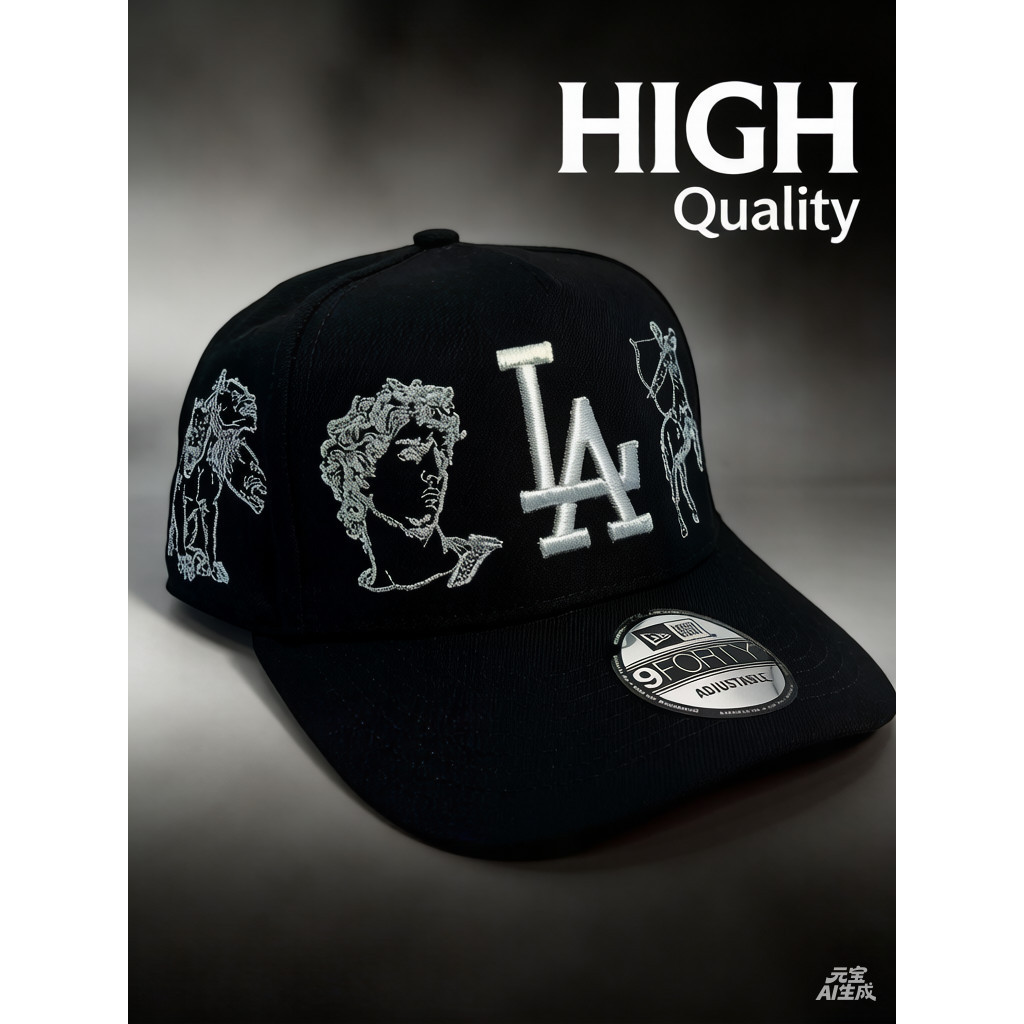 Snapback Mũ Los Angeles Dodgers Đen, Thiết Kế Nhiều Màu