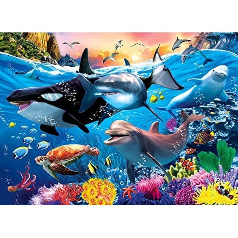 Puzzles for Kids Ages 4-8 Year Old - Underwater World,100 Piece Jigsaw Puzzle for Toddler Children L