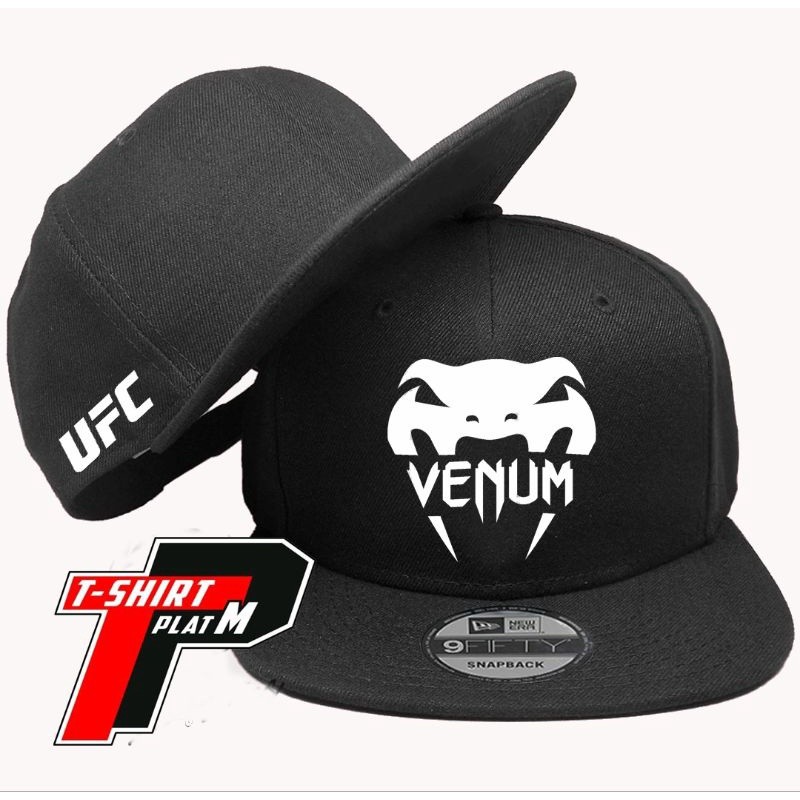 Đồng Hồ Snapback UFC x VENUM Flat Bill Đen, Dễ Điều Chỉnh