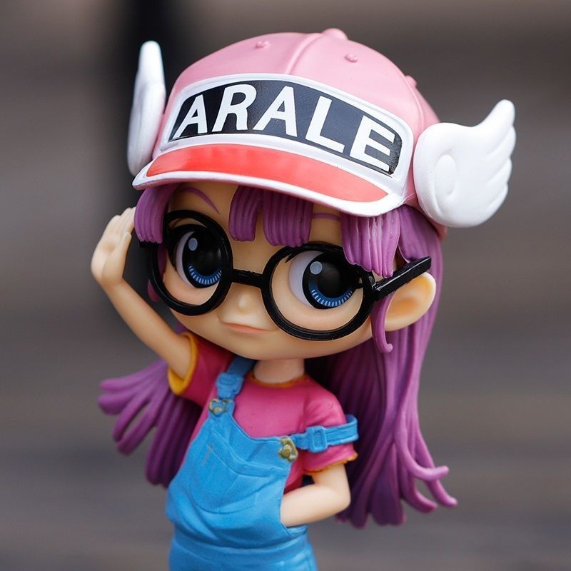 Arale Hình Búp Bê Arale Tóc Hồng IQ Tiến Sĩ Mô hình trang trí ô tô Trang trí bánh Đồ chơi quà tặng t
