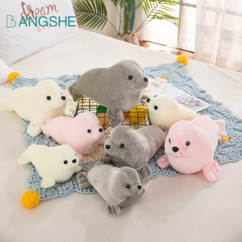 BANGSHE Seal Búp bê sang trọng, Gối động vật Fluffy Seal Đồ chơi nhồi bông sang trọng, Ấm cúng thoải