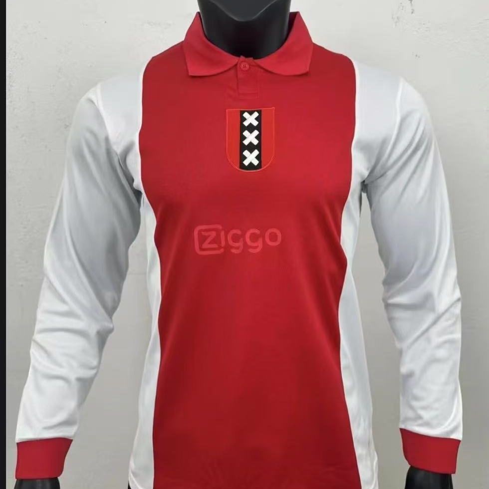 2526 Tay dài Ajax 125th Anniversary Edition Fan Edition Áo bóng đá Jersey Top