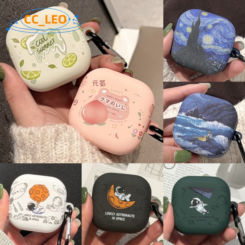 for Anker Soundcore R60i NC Case Cute Peach Cartoon Astronaut Clear Soft Case Suitable for Soundcore