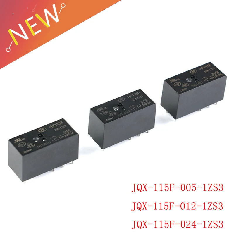 5 Cái / 2 Chiếc HF115F-005-1ZS3 HF115F-012-1ZS3 HF115 8PIN 16A Rơ Le 5V 12V 24V Rơ Le Nguồn