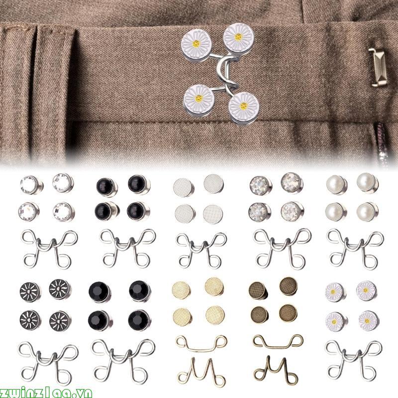 Zwinz1aa Quần Jean Kim Loại Thắt Lưng Quần Thắt Lưng Quần Kẹp Quần Jeans Nút Pin