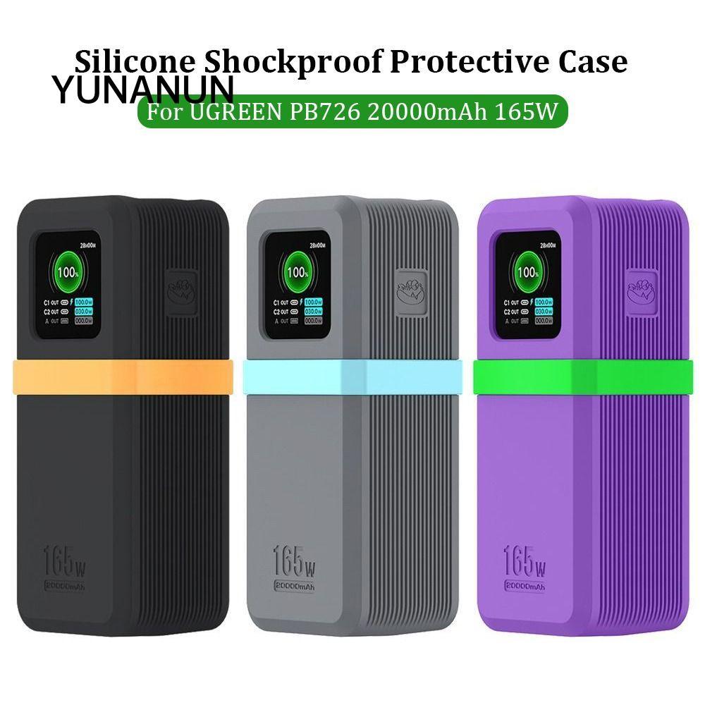 YUNAUN Bảo vệ, Silicon chống sốc di động, Vỏ bảo vệ mềm chống bụi chống trượt cho UGREEN PB726 20000
