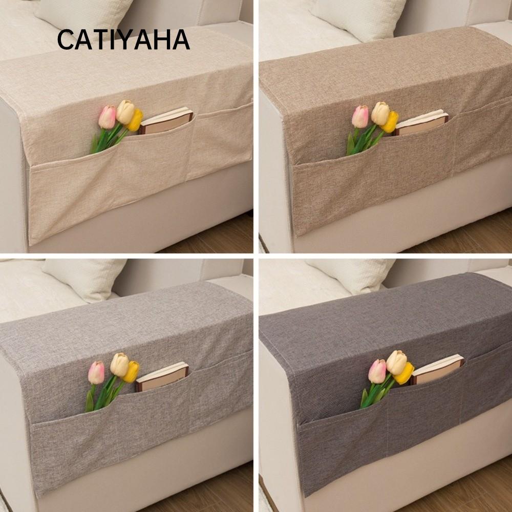 Bộ sắp xếp tay vịn ghế sofa CATIYAHA, Túi đựng tay ghế sofa có thể giặt được chống bụi, 40x110 60x11