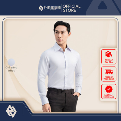 Áo sơ mi cotton nam Elegant Phan Nguyễn, chất liệu cao cấp, mềm mát, form slim fit SMD.1479