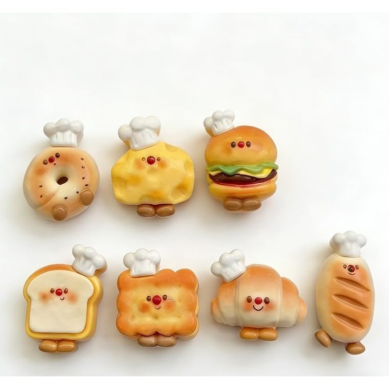 7Pcs‌ Cute Fridge Magnets Set Food Magnets for Fridge & Cute Magnets for Fridge, mini Fridge Aesthet