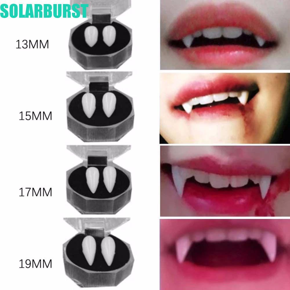 SOLARBURST Fangs Đồ Chơi Răng Giả Zombie Cosplay Hộp Đóng Gói Răng Răng Giả Răng Cosplay Đảng Đạo Cụ