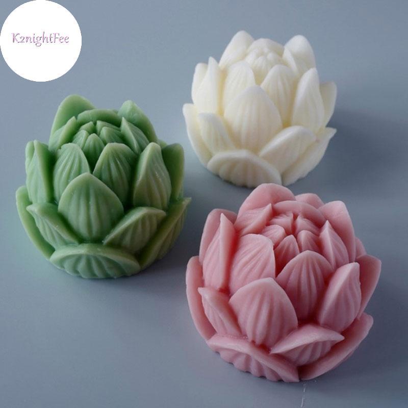 Nến Thơm và Khuôn Silicon 3D Hình Hoa Sen & Xà Phòng - DIY Việt Nam